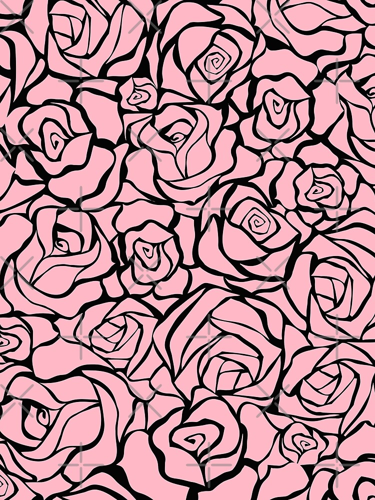 Thumbnail 3 of 3, Scarf, Pink Roses Flowers Garden Nature Pattern Design designed and sold by Youpattern.