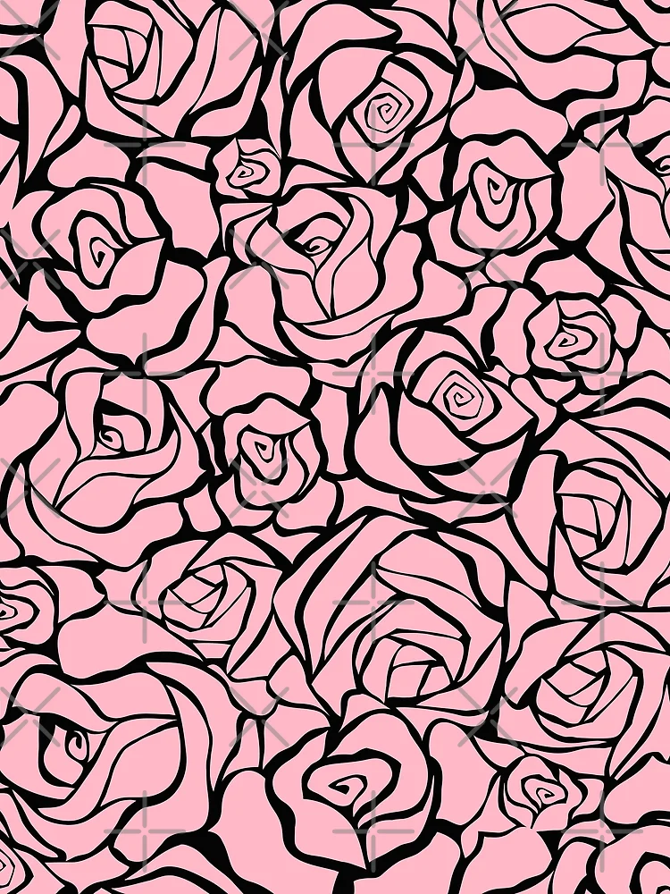 Thumbnail 3 of 3, Scarf, Pink Roses Flowers Garden Nature Pattern Design designed and sold by Youpattern.