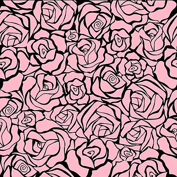 Artwork thumbnail, Pink Roses Flowers Garden Nature Pattern Design by Youpattern