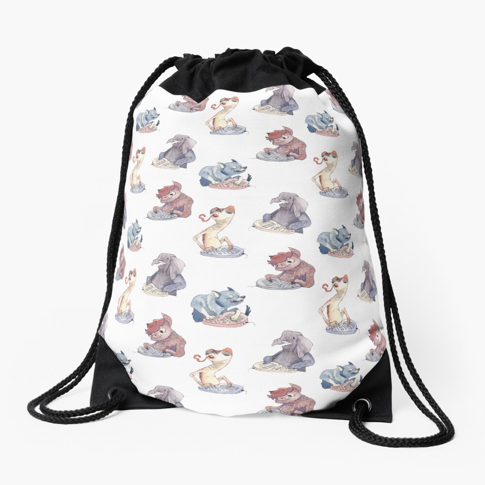 Omnichord Animals Drawstring Bag