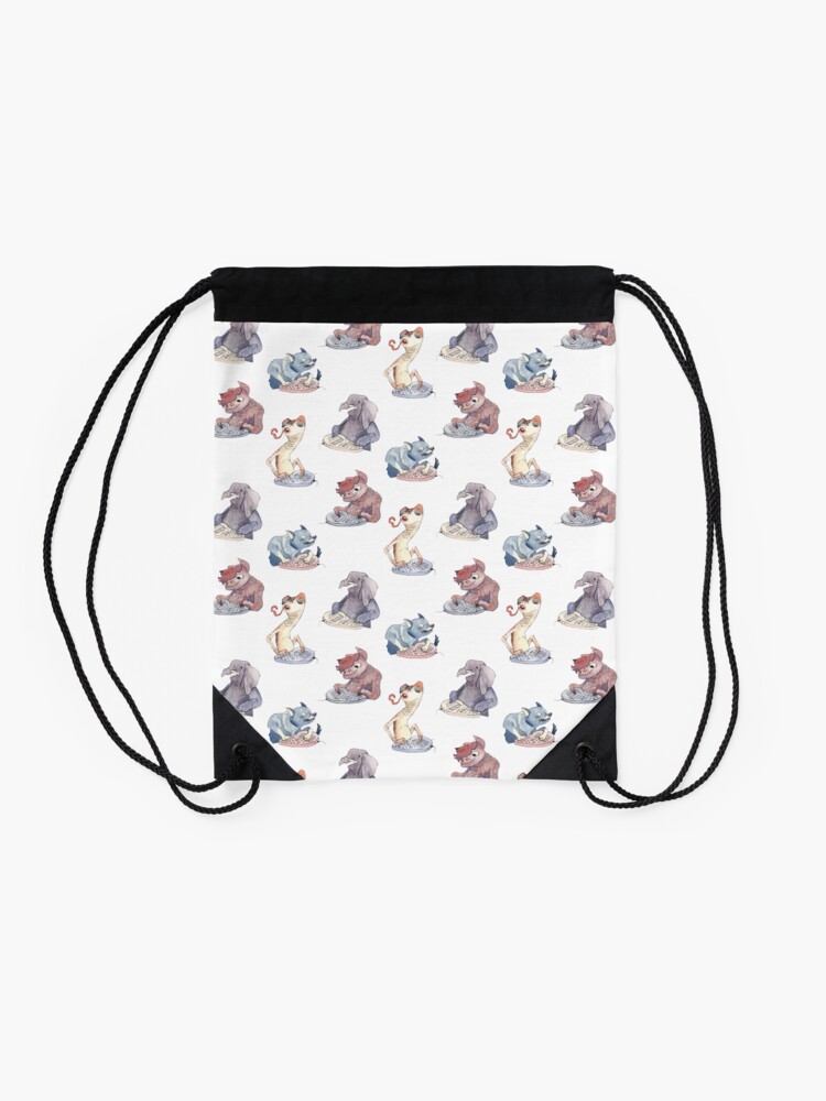 Alternate view of Omnichord Animals Drawstring Bag