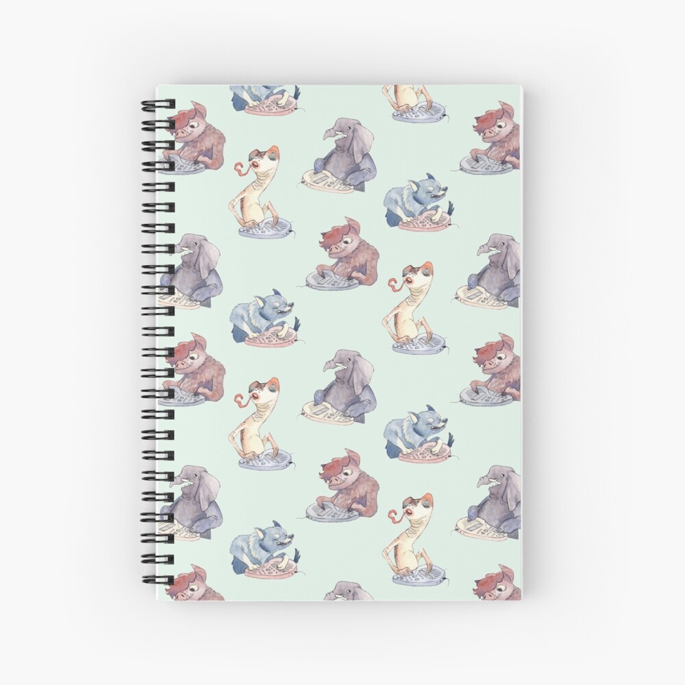 Omnichord Animals Spiral Notebook