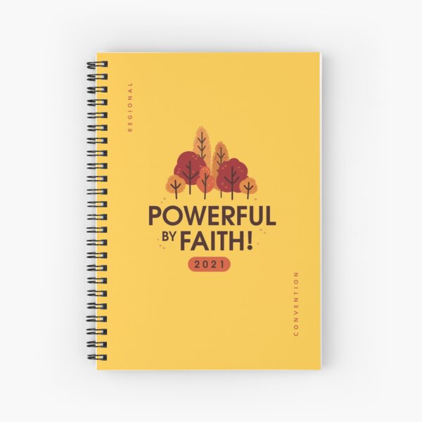 Item preview, Powerful by Faith! | 2021 Convention | Typography Design with Trees Illustration (Mustard Yellow) designed and sold by Kim Liester Lagura.