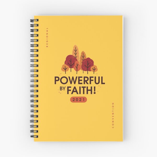 Item preview, Powerful by Faith! | 2021 Convention | Typography Design with Trees Illustration (Mustard Yellow) designed and sold by Kim Liester Lagura.