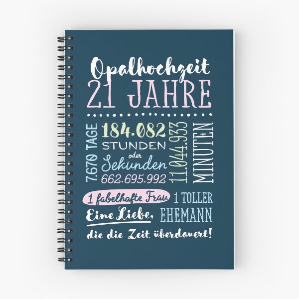 Item preview, Opalhochzeit 21 Jahre Hochzeitstag Geschenk Mann Frau designed and sold by betternotes.