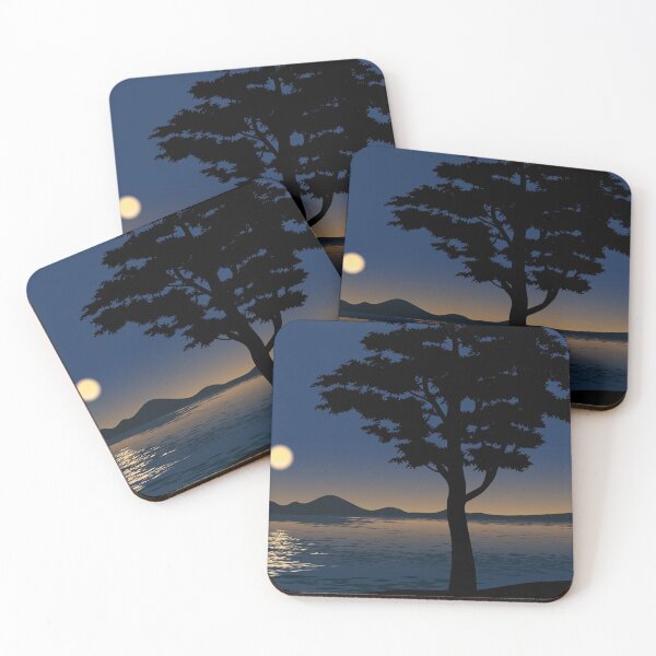 Item preview, Tree With Island And Sea Landscape Background designed and sold by JTS STORE.