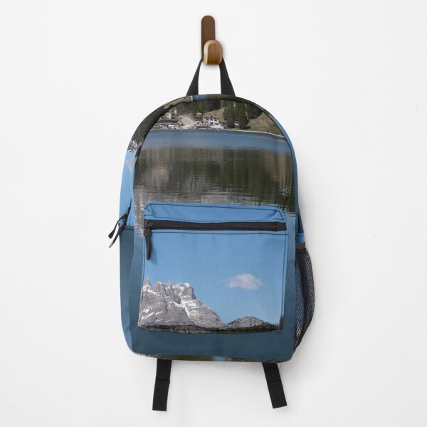 Item preview, The fabulous alpine lake of Misurina in the Dolomites. Lovely and relaxing place in the Italian Alps. Reflections in the rippled water. Sunny spring day. designed and sold by Maurizio Fabbroni.