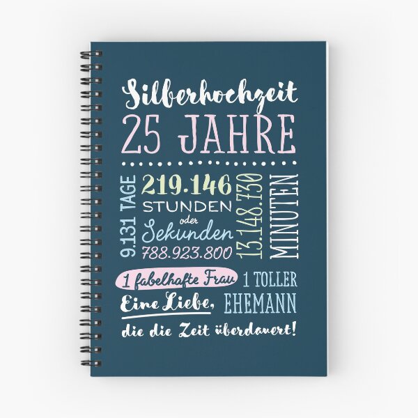 Item preview, Silberhochzeit 25 Jahre Hochzeitstag Geschenk Mann Frau designed and sold by betternotes.
