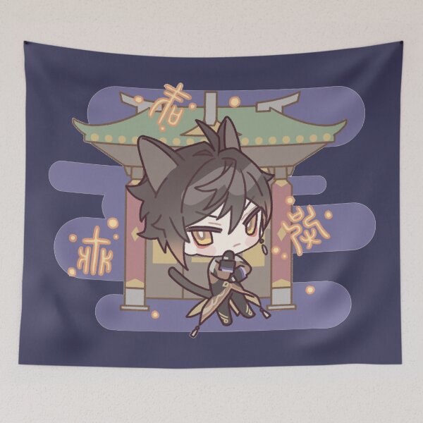 Item preview, genshin Impact Chibi Zhongli  designed and sold by NewEraMutant.