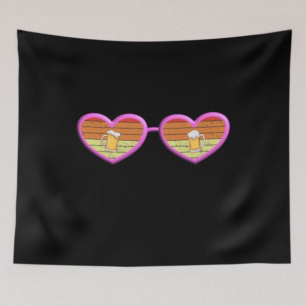 Item preview, Beer Glasses - I Love Beer - pink designed and sold by Shirt-Designs.