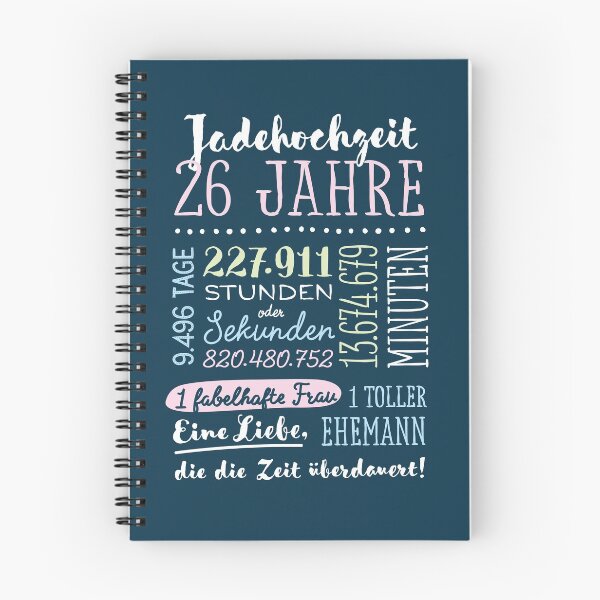 Item preview, Jadehochzeit 26 Jahre Hochzeitstag Geschenk Mann Frau designed and sold by betternotes.
