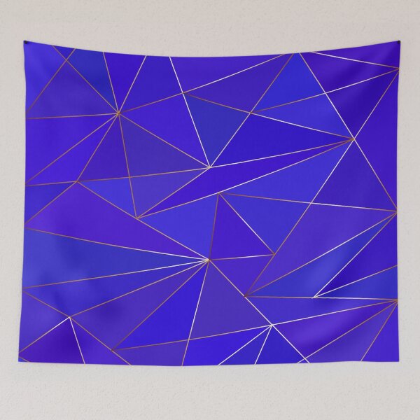 Item preview, Blue golden and bronze low poly background designed and sold by CutieBlue.