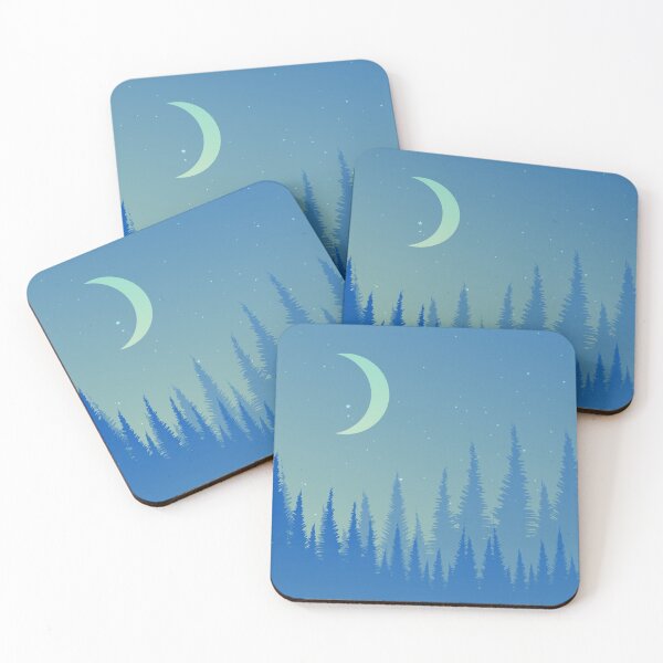 Item preview, Night Pine Forest Landscape Foggy Mist Concept Art designed and sold by JTS STORE.