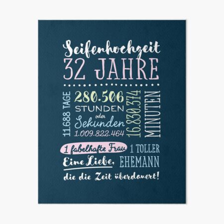Artikel-Vorschau von Seifenhochzeit 32 Jahre Hochzeitstag Geschenk Mann Frau, designt und verkauft von betternotes.