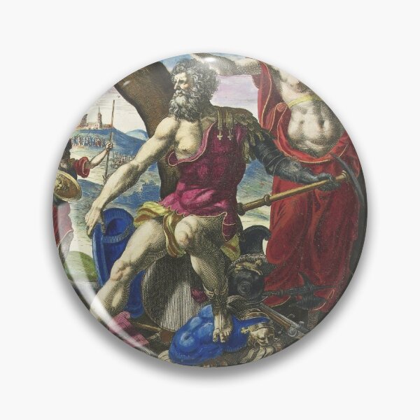 Item preview, Vintage painting with bearded man in armour designed and sold by Vintage Designs +.