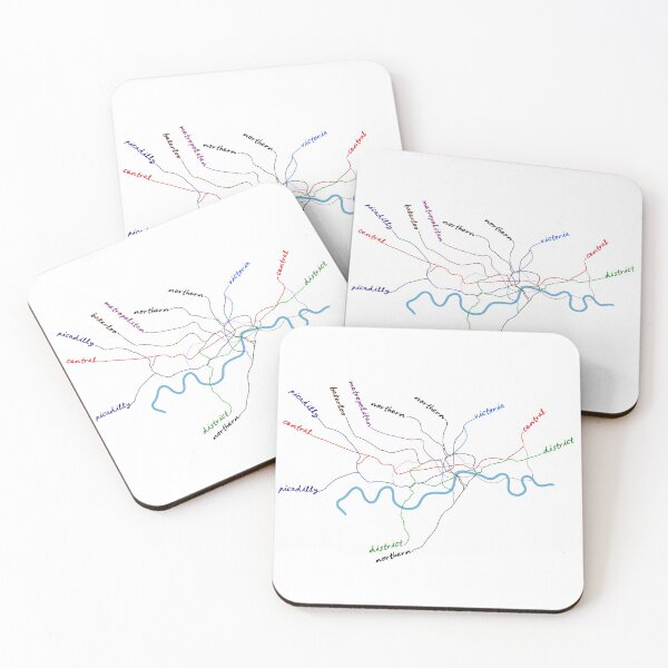 Item preview, London Geographical Tube Map designed and sold by JosieMakesStuff.