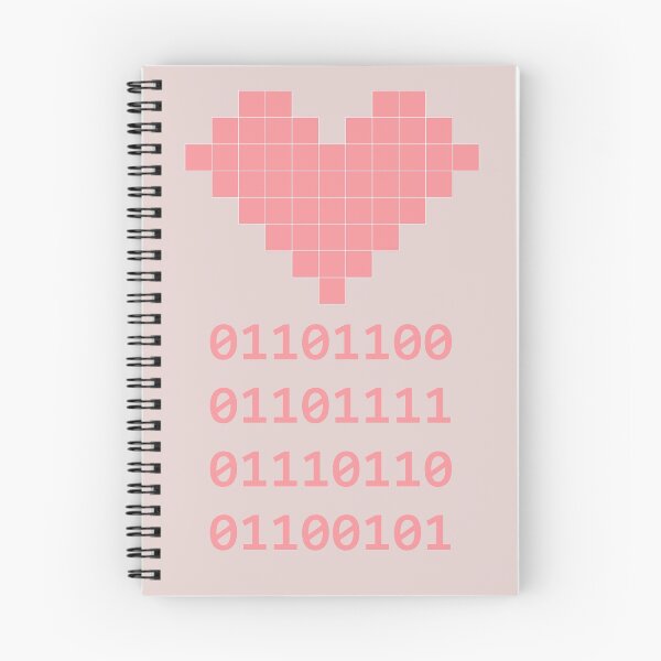 Item preview, Pink Heart Pattern Binary Code Graphic designed and sold by doodlingjay.