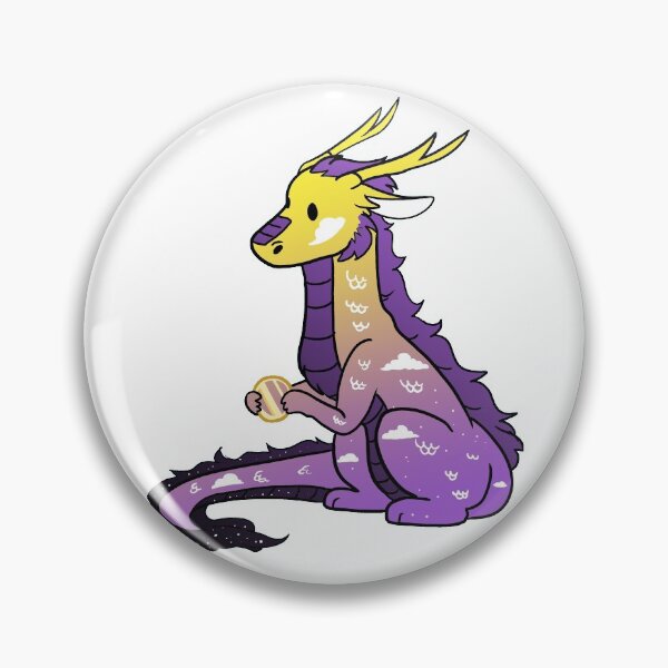 Aperçu de l'œuvre Autocollant de dragon sur le thème de la fierté non binaire et autres créée et vendue par ErrorVittra.