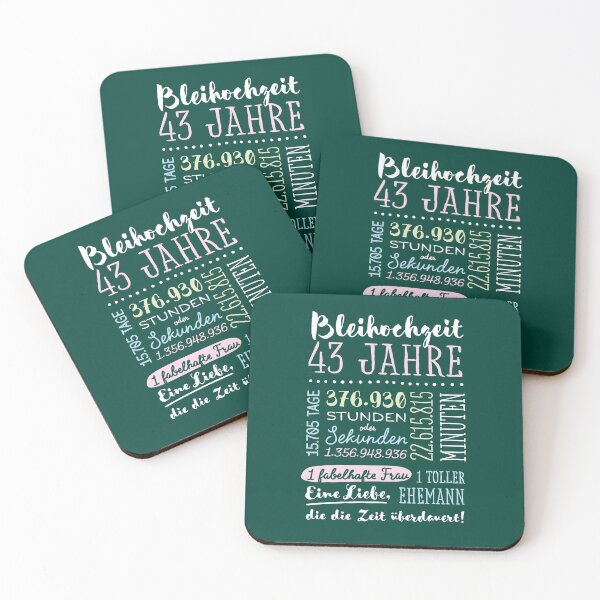 Item preview, Bleihochzeit 43 Jahre Hochzeitstag Geschenk Mann Frau designed and sold by betternotes.