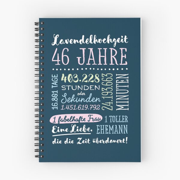 Item preview, Lavendelhochzeit 46 Jahre Hochzeitstag Geschenk Mann Frau designed and sold by betternotes.