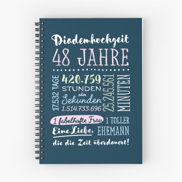 Item preview, Diademhochzeit 48 Jahre Hochzeitstag Geschenk Mann Frau designed and sold by betternotes.