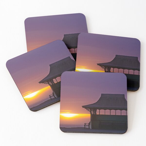 Item preview, Sunset in Cleveleys with Old Victorian Shelters. designed and sold by Mark Liebenberg.