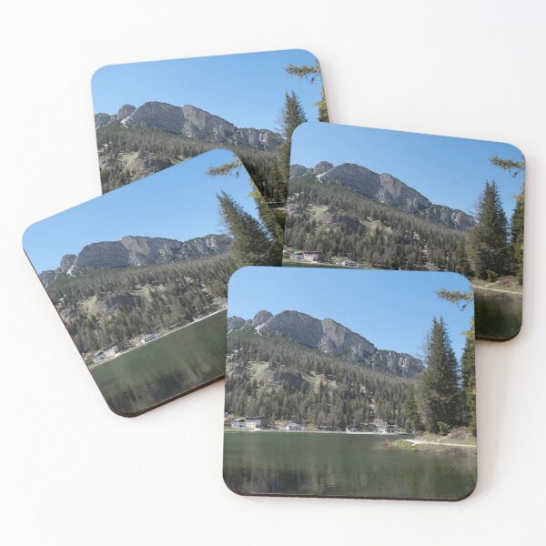 Item preview, The fabulous alpine lake of Misurina in the Dolomites. Lovely and relaxing place in the Italian Alps. Reflections in the rippled water. Sunny spring day. designed and sold by Maurizio Fabbroni.