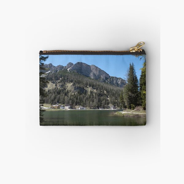 Item preview, The fabulous alpine lake of Misurina in the Dolomites. Lovely and relaxing place in the Italian Alps. Reflections in the rippled water. Sunny spring day. designed and sold by Maurizio Fabbroni.