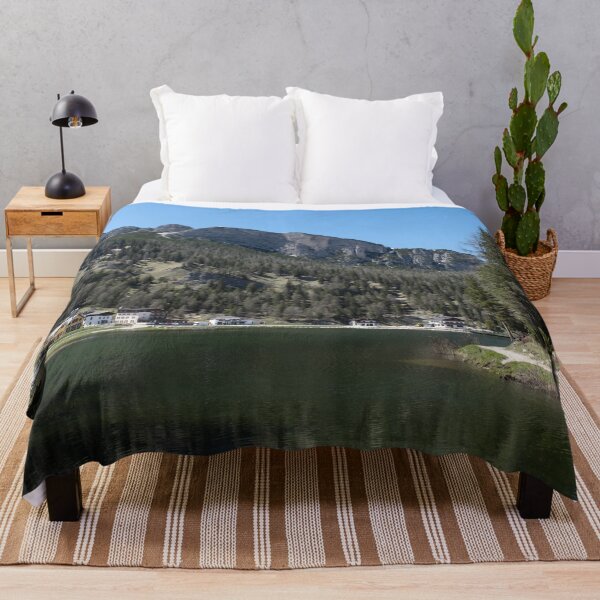 Item preview, The fabulous alpine lake of Misurina in the Dolomites. Lovely and relaxing place in the Italian Alps. Reflections in the rippled water. Sunny spring day. designed and sold by Maurizio Fabbroni.