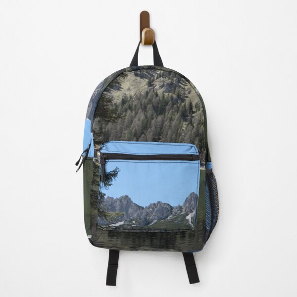 Item preview, The fabulous alpine lake of Misurina in the Dolomites. Lovely and relaxing place in the Italian Alps. Reflections in the rippled water. Sunny spring day. designed and sold by Maurizio Fabbroni.