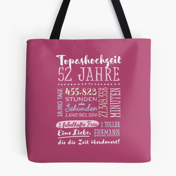 Item preview, Topashochzeit 52 Jahre Hochzeitstag Geschenk Mann Frau designed and sold by betternotes.