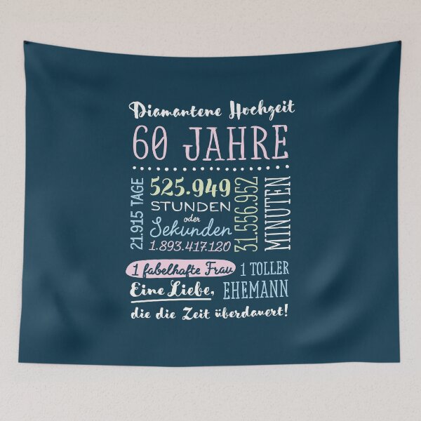 Item preview, Diamanthochzeit 60 Jahre Hochzeitstag Geschenk Mann Frau designed and sold by betternotes.