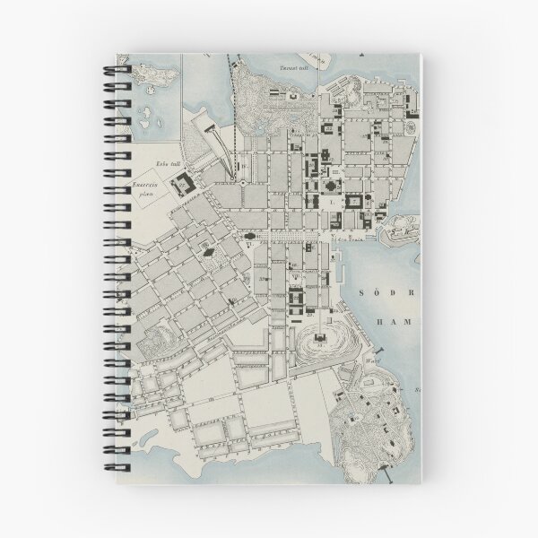 Item preview, Vintage Map of Helsinki Finland (1860) designed and sold by BravuraMedia.