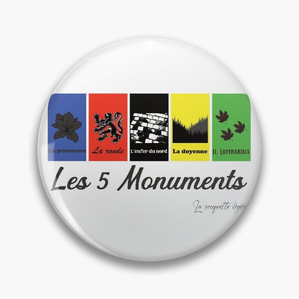 Item preview, The 5 cycling monuments designed and sold by la socquette légère.