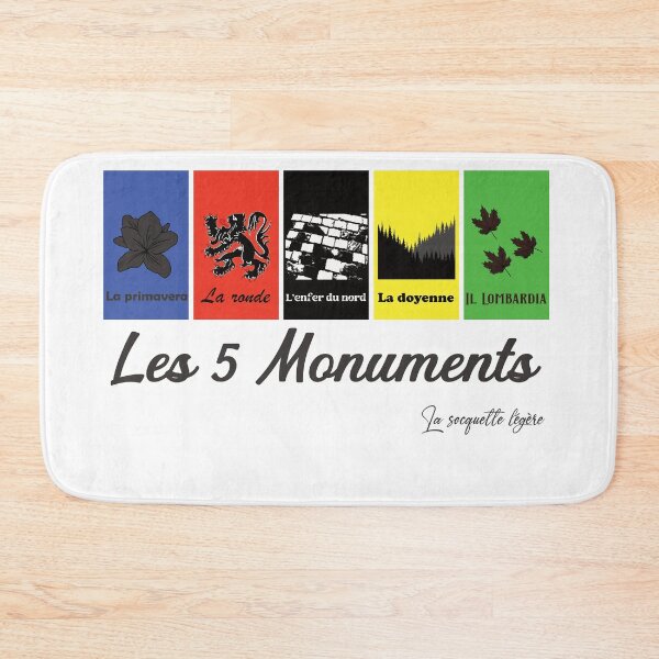 Item preview, The 5 cycling monuments designed and sold by la socquette légère.