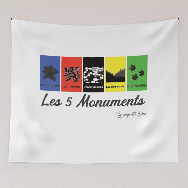 Item preview, The 5 cycling monuments designed and sold by la socquette légère.