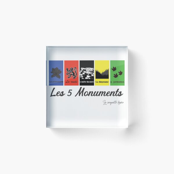 Item preview, The 5 cycling monuments designed and sold by la socquette légère.