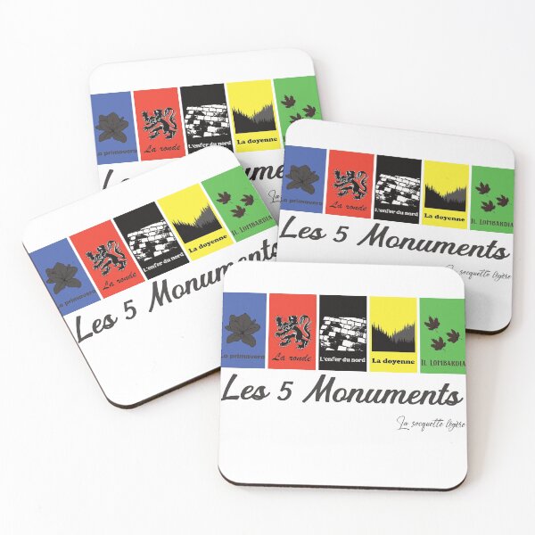 Item preview, The 5 cycling monuments designed and sold by la socquette légère.