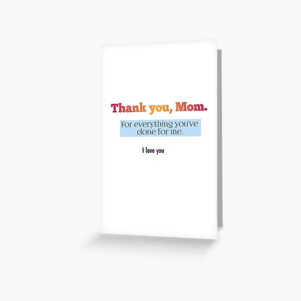 Mom, Thanks for Teaching Me How to Use Chopsticks, Mother's Day Greeting  Card, Gifts for Asian Mom, Birthday Card, Funny Gift for Mom, 