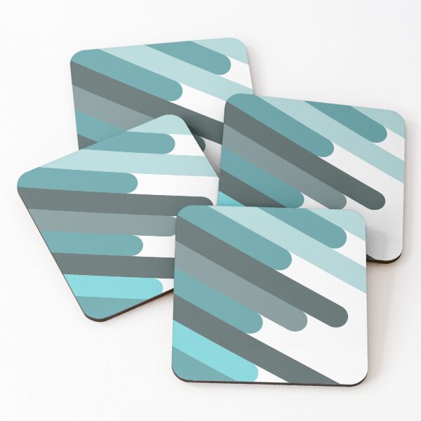 Item preview, Aegean Teal Diagonal lines designed and sold by YYZDesign.
