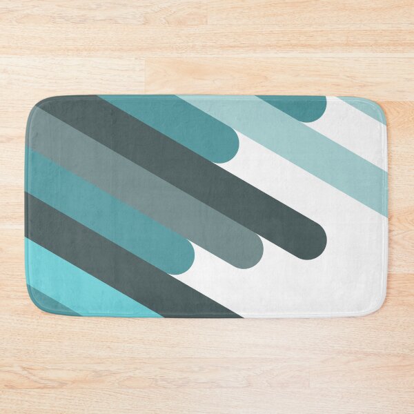 Item preview, Aegean Teal Diagonal lines designed and sold by YYZDesign.