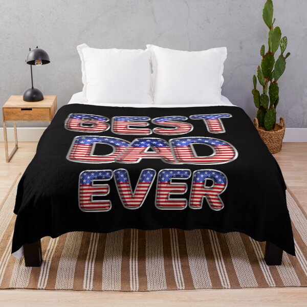 Aperçu de l'œuvre best dad ever with us american flag créée et vendue par manardesign.