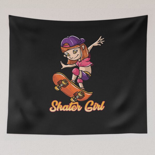 Item preview, skater girl skateboard skateboarder  designed and sold by whatsyokidswear.