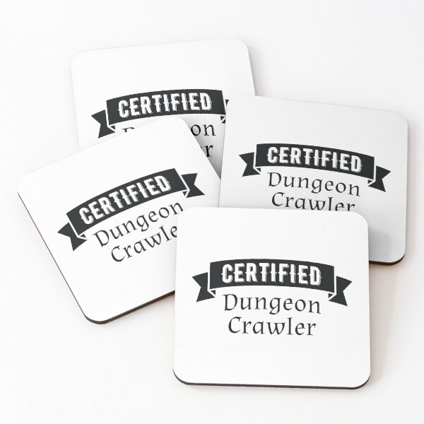 Item preview, Certified Dungeon Crawler - Role Playing Games - Dark Print designed and sold by GeekyMumDesigns.