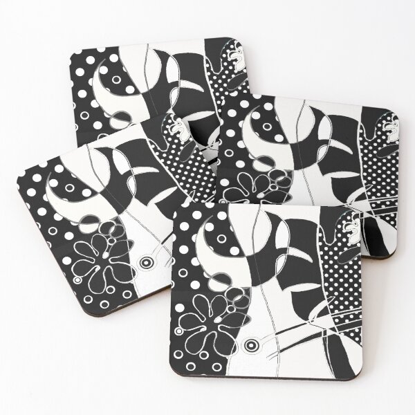 Item preview, OP ART POP ART BLACK AND WHITE BOTANIC designed and sold by KINGTOUCAN.