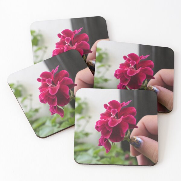 Item preview, Hand with geranium flower designed and sold by lightsfromspace.
