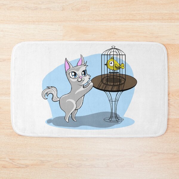 Item preview, bird cage and cat designed and sold by RONYON.