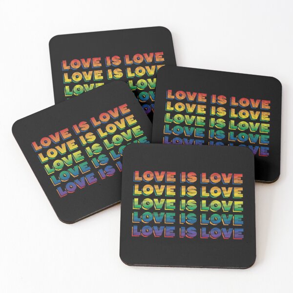 Item preview, Love is Love LGBT Pride Rainbow Colours designed and sold by GeekyMumDesigns.