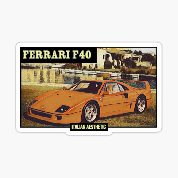 Vintage Classic 80s Ferrari F40 Sticker for Sale by tmartinezta