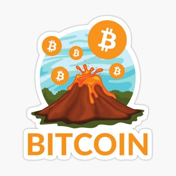 Item preview, Bitcoin Volcano - Crypto Merch designed and sold by buytechshirt.